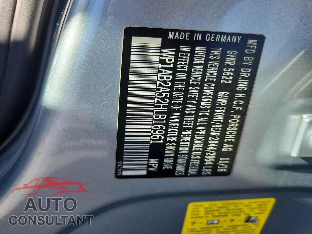 PORSCHE MACAN 2017 - WP1AB2A52HLB16961