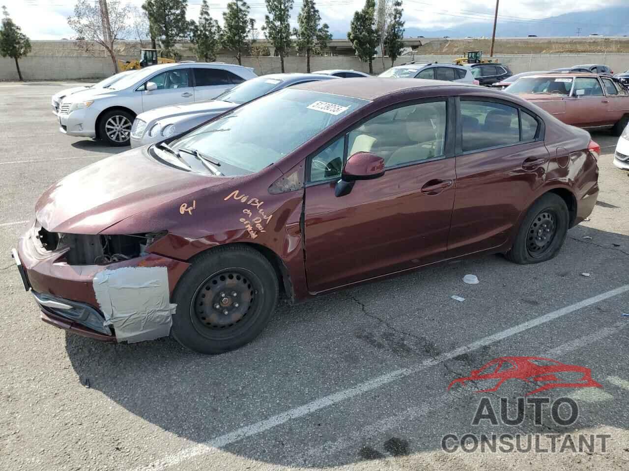 HONDA CIVIC 2013 - 19XFB2F53DE278438