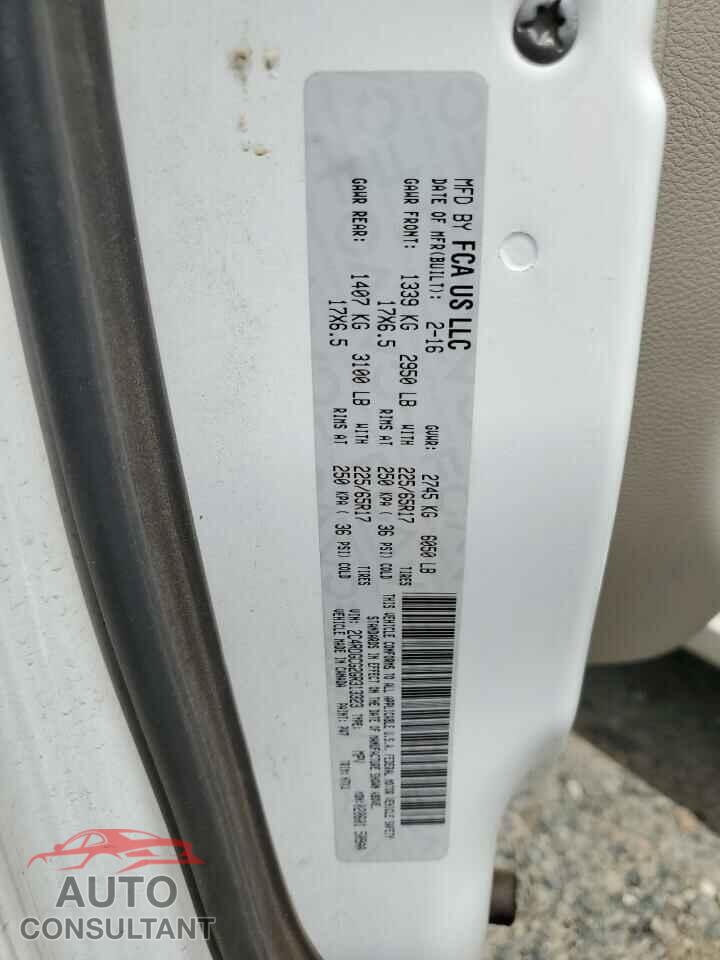DODGE CARAVAN 2016 - 2C4RDGCG2GR313323