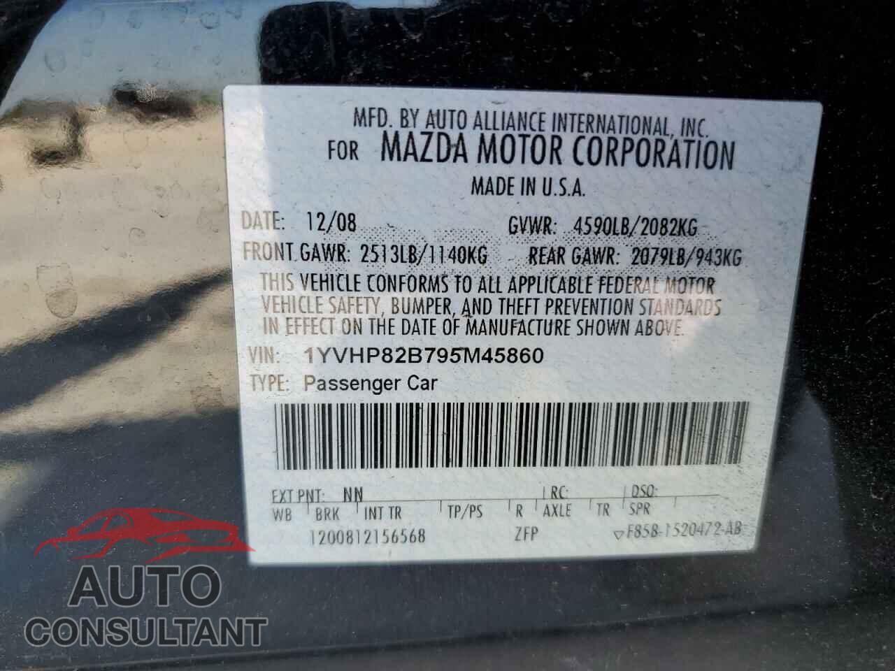 MAZDA 3 2009 - 1YVHP82B795M45860