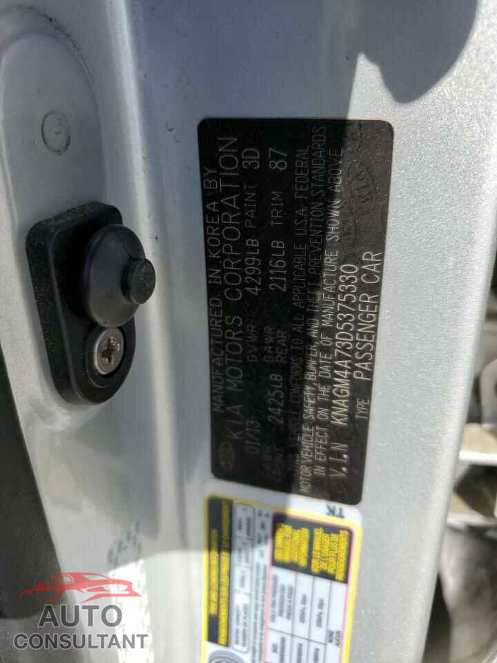 KIA OPTIMA 2013 - KNAGM4A73D5375330