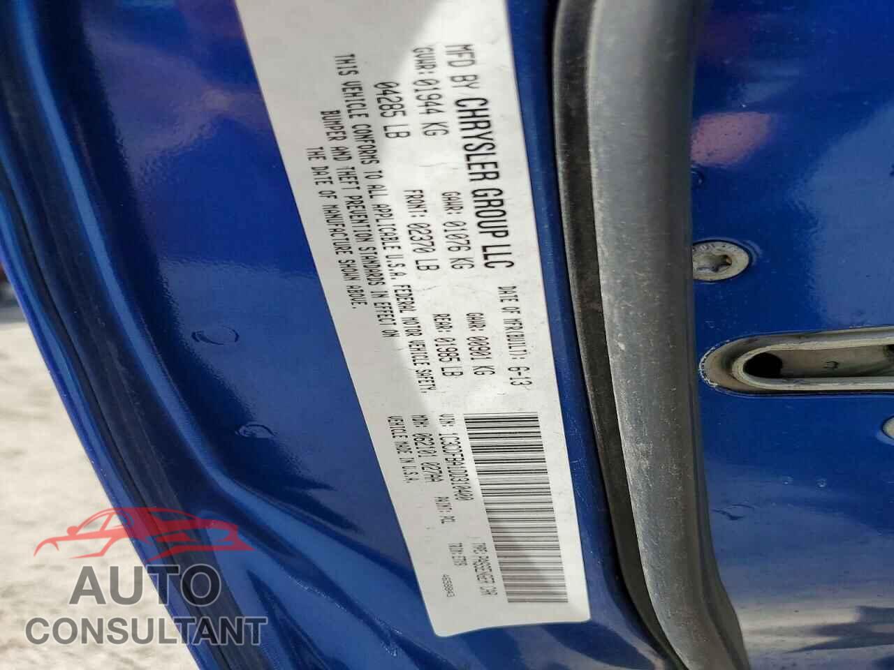 DODGE DART 2013 - 1C3CDFBA1DD310400