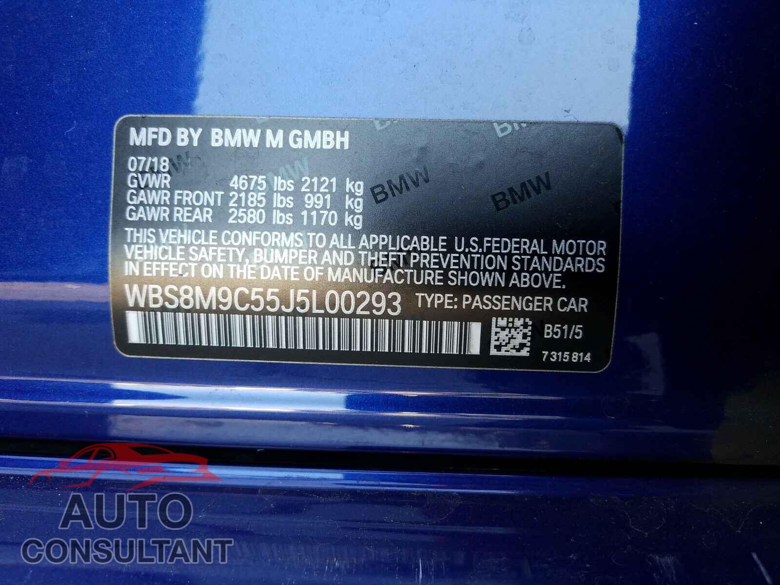 BMW M3 2018 - WBS8M9C55J5L00293