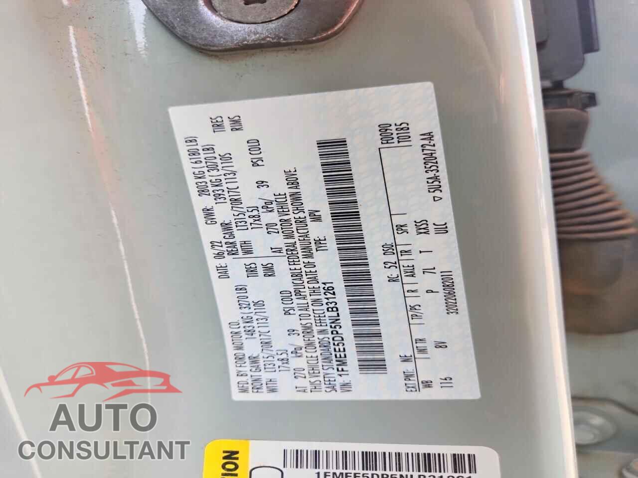 FORD BRONCO 2022 - 1FMEE5DP5NLB31261