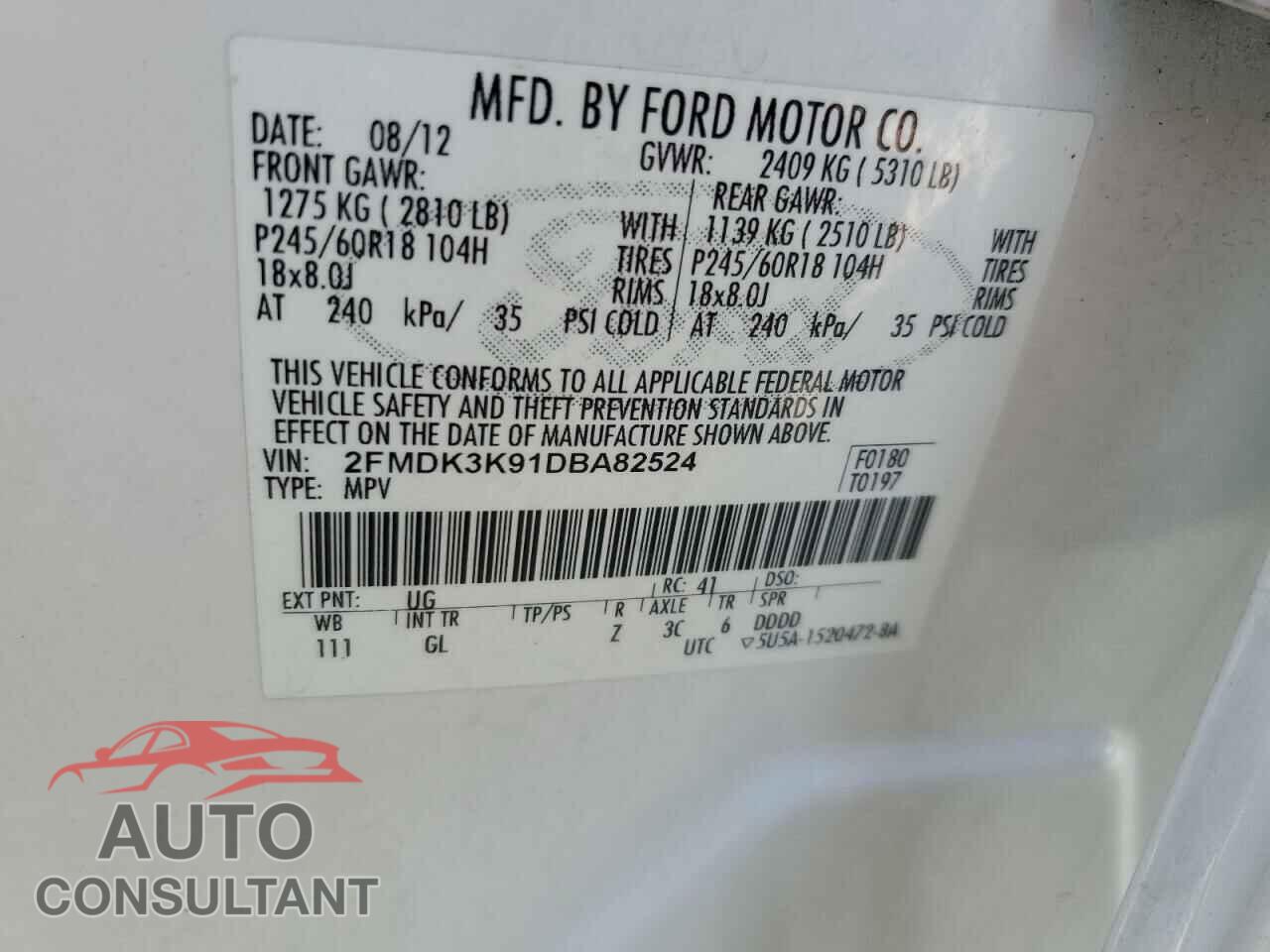 FORD EDGE 2013 - 2FMDK3K91DBA82524