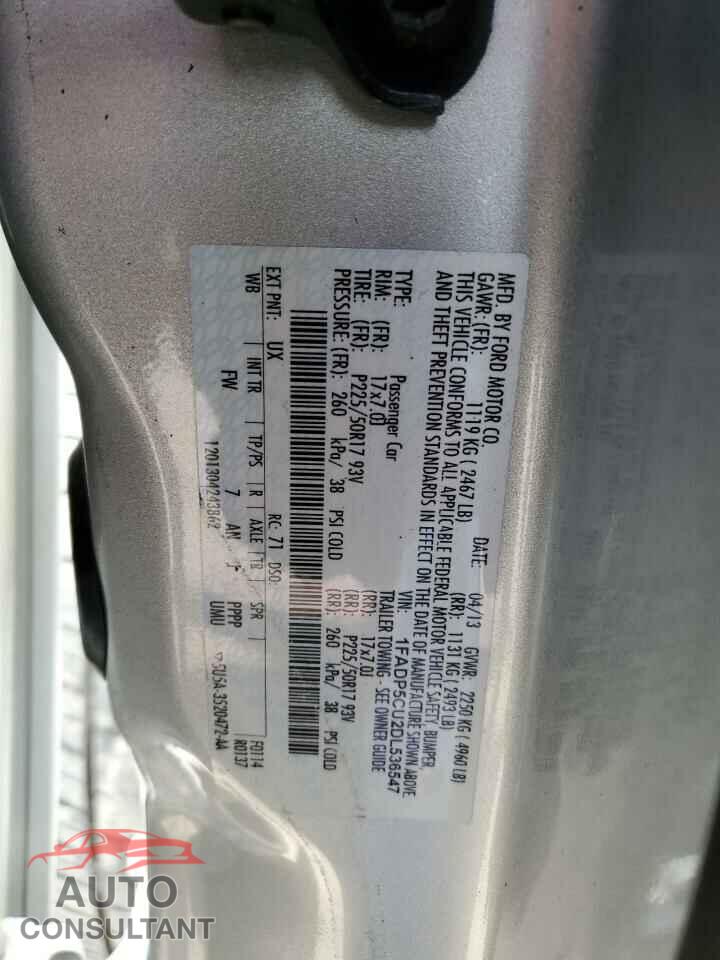 FORD CMAX 2013 - 1FADP5CU2DL536547