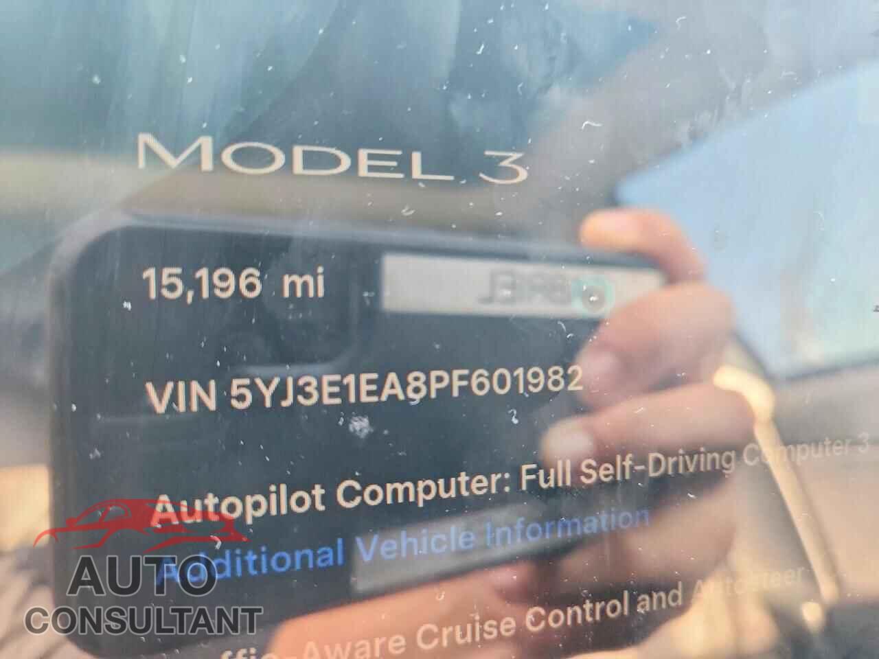 TESLA MODEL 3 2023 - 5YJ3E1EA8PF601982