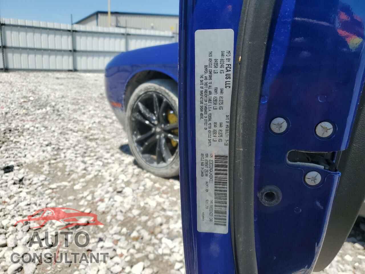 DODGE CHALLENGER 2018 - 2C3CDZAG4JH334311