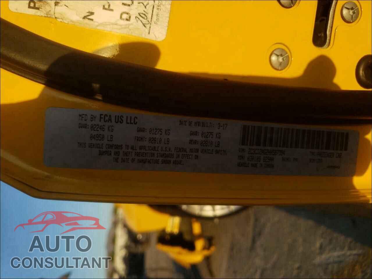 DODGE CHALLENGER 2017 - 2C3CDZAG2HH587394