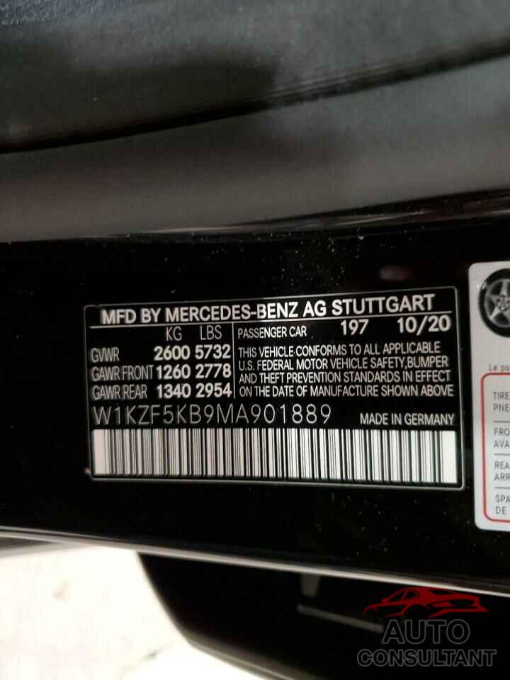 MERCEDES-BENZ E-CLASS 2021 - W1KZF5KB9MA901889