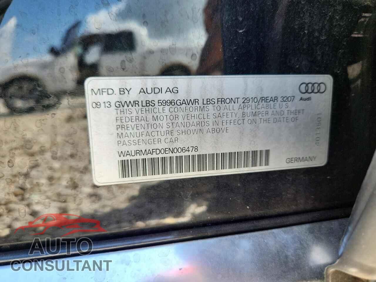 AUDI A8 2014 - WAURMAFD0EN006478