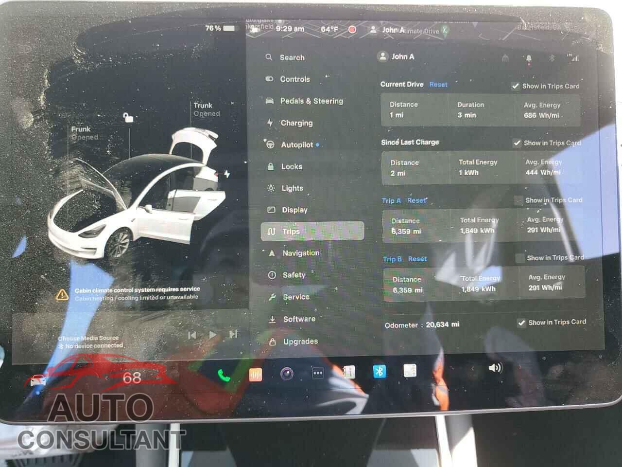 TESLA MODEL 3 2020 - 5YJ3E1EB2LF807236