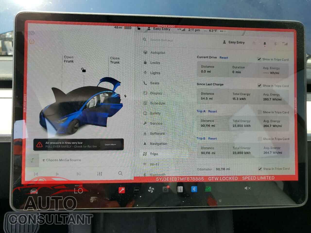 TESLA MODEL 3 2021 - 5YJ3E1EB7MF878885