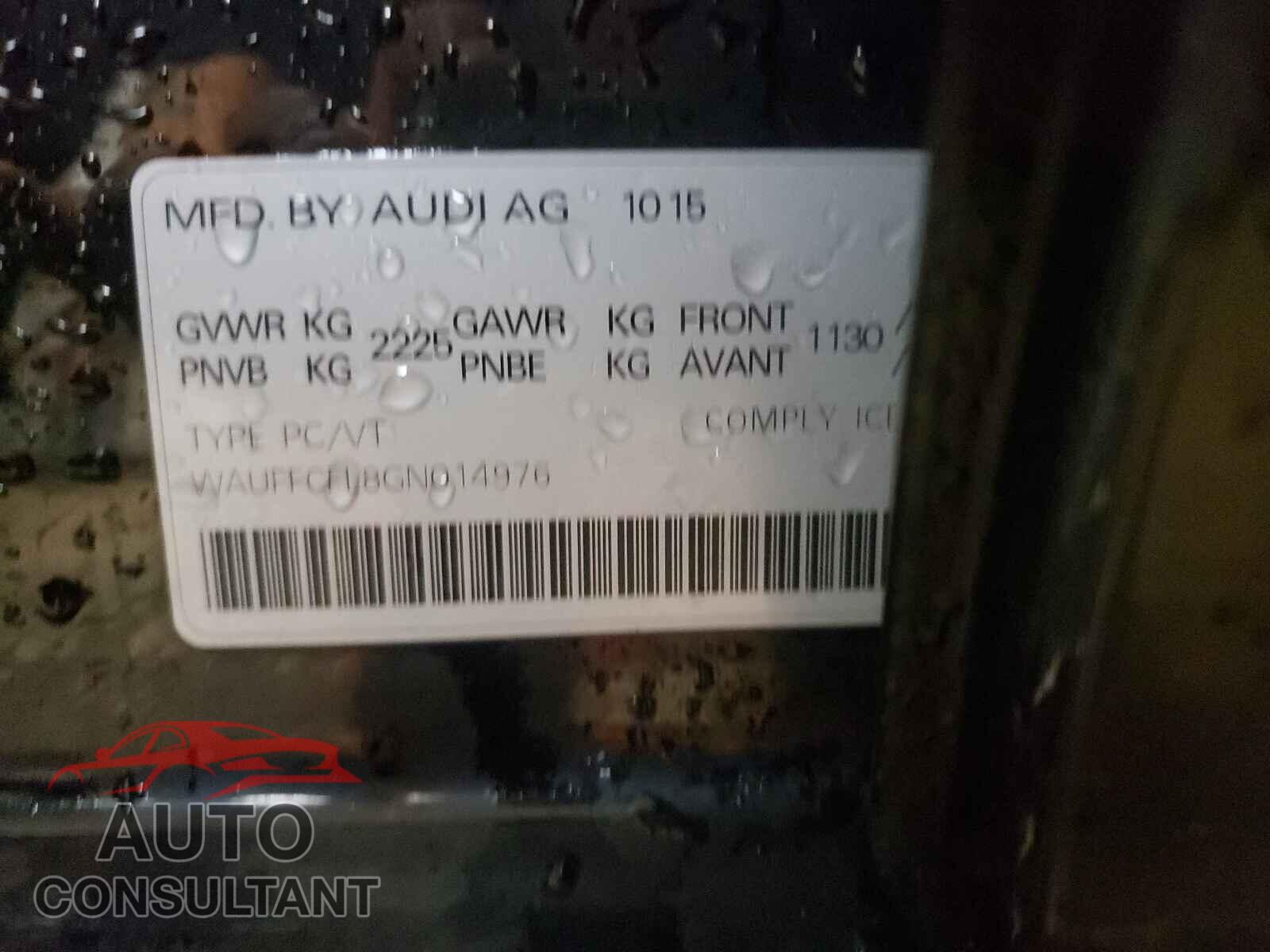 AUDI A4 2016 - WAUFFCFL8GN014976