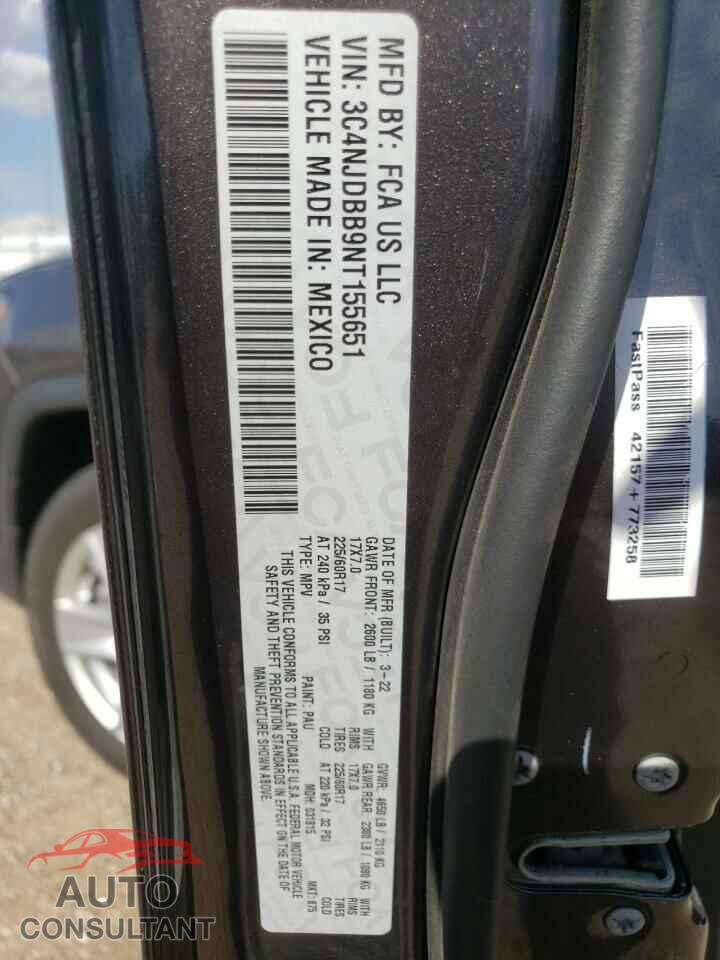 JEEP COMPASS 2022 - 3C4NJDBB9NT155651