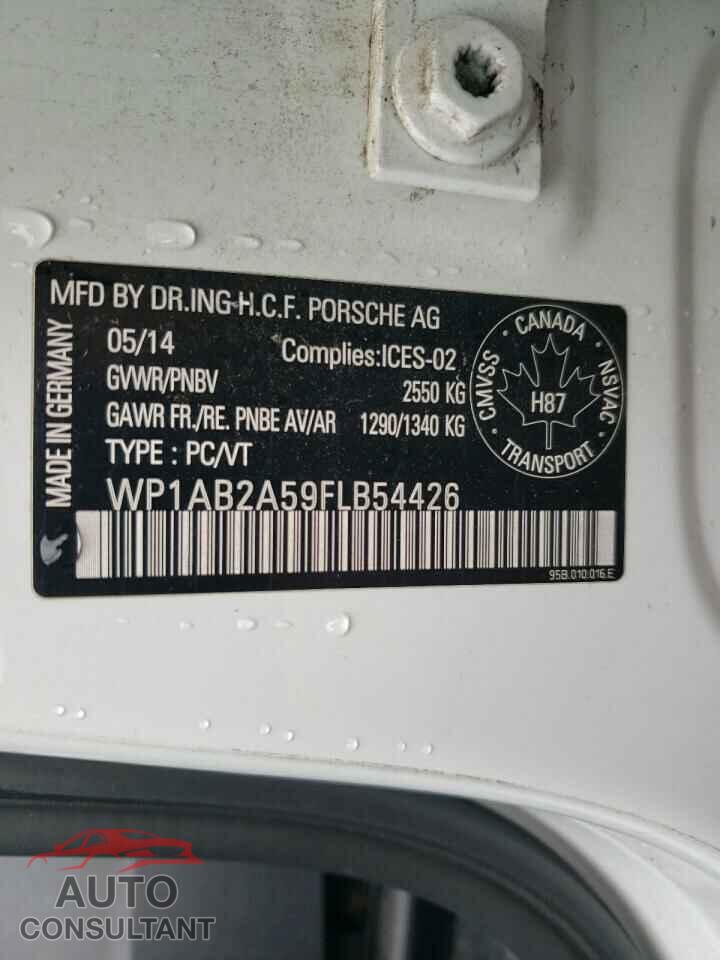PORSCHE MACAN 2015 - WP1AB2A59FLB54426