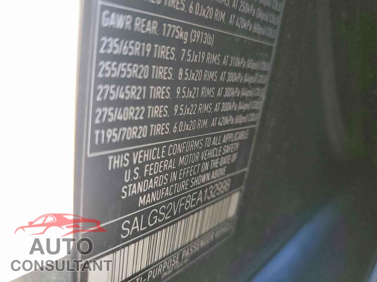 LAND ROVER RANGEROVER 2014 - SALGS2VF8EA132998