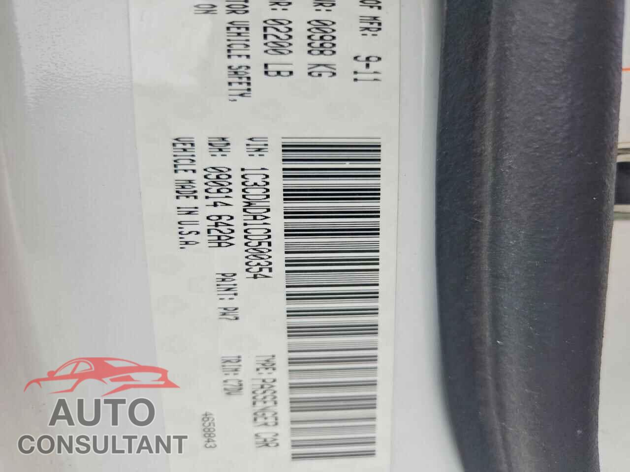 DODGE CALIBER 2012 - 1C3CDWDA1CD500354