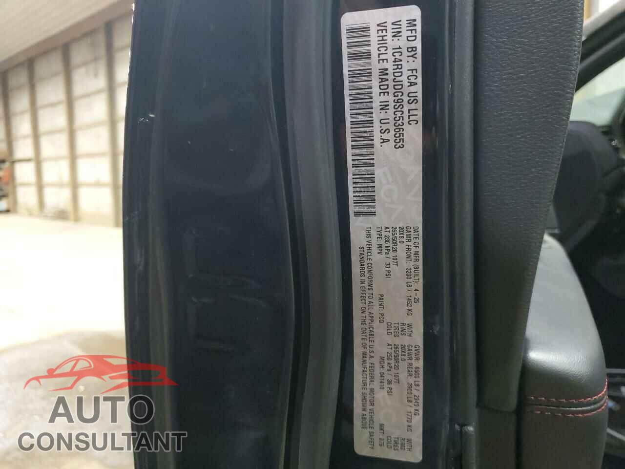 DODGE DURANGO 2025 - 1C4RDJDG9SC536553