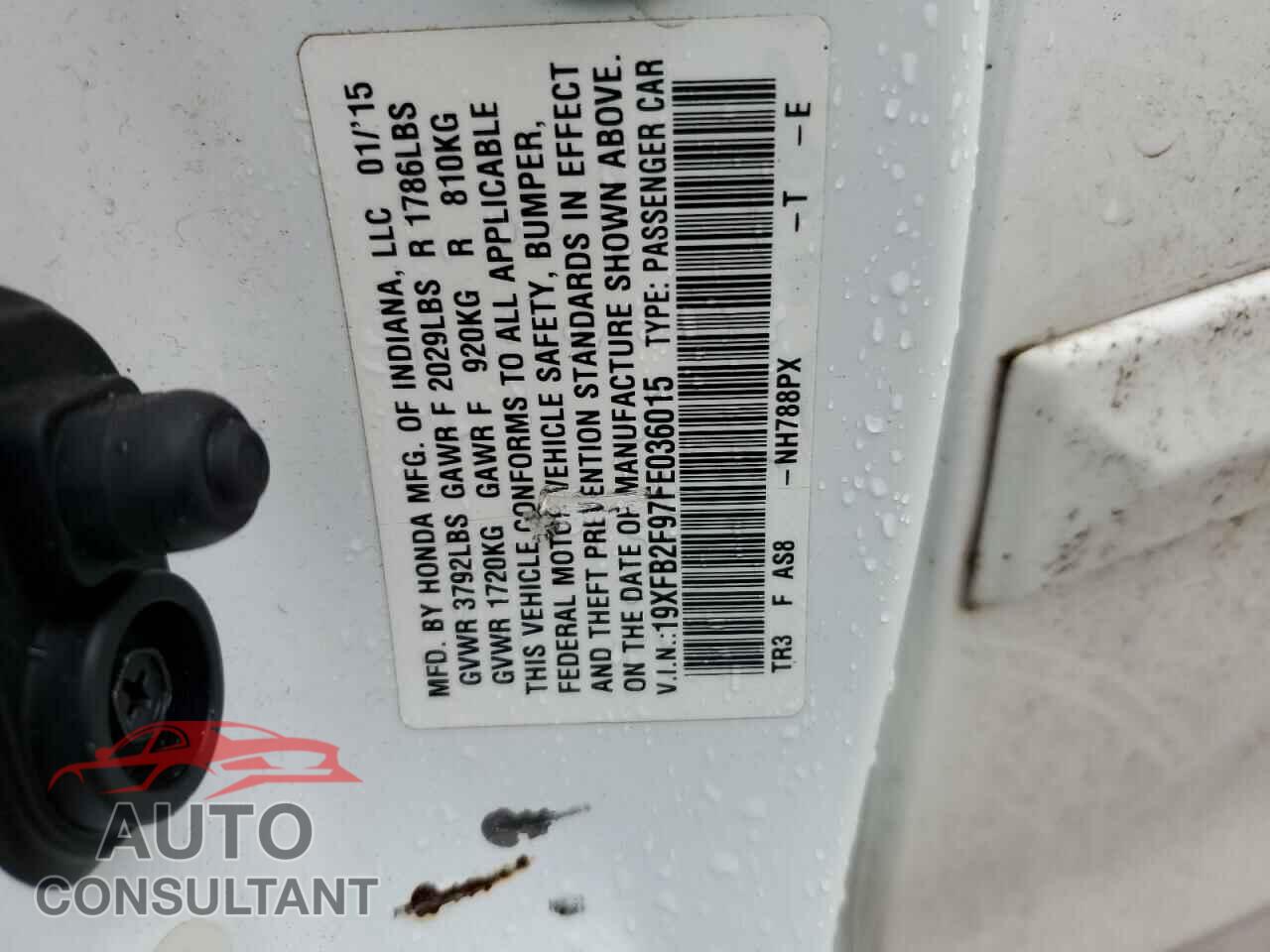 HONDA CIVIC 2015 - 19XFB2F97FE036015