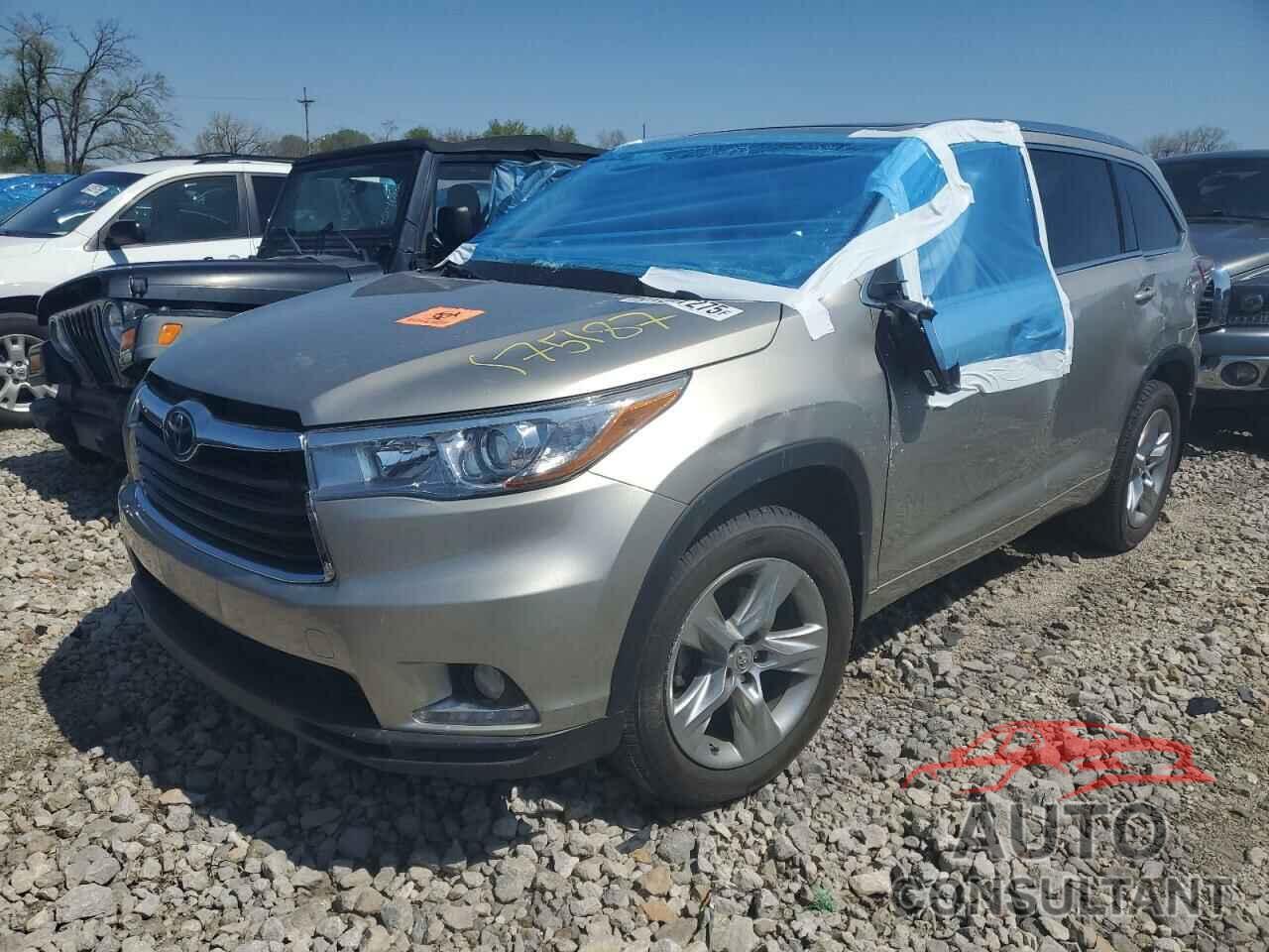 TOYOTA HIGHLANDER 2015 - 5TDDKRFH0FS175187