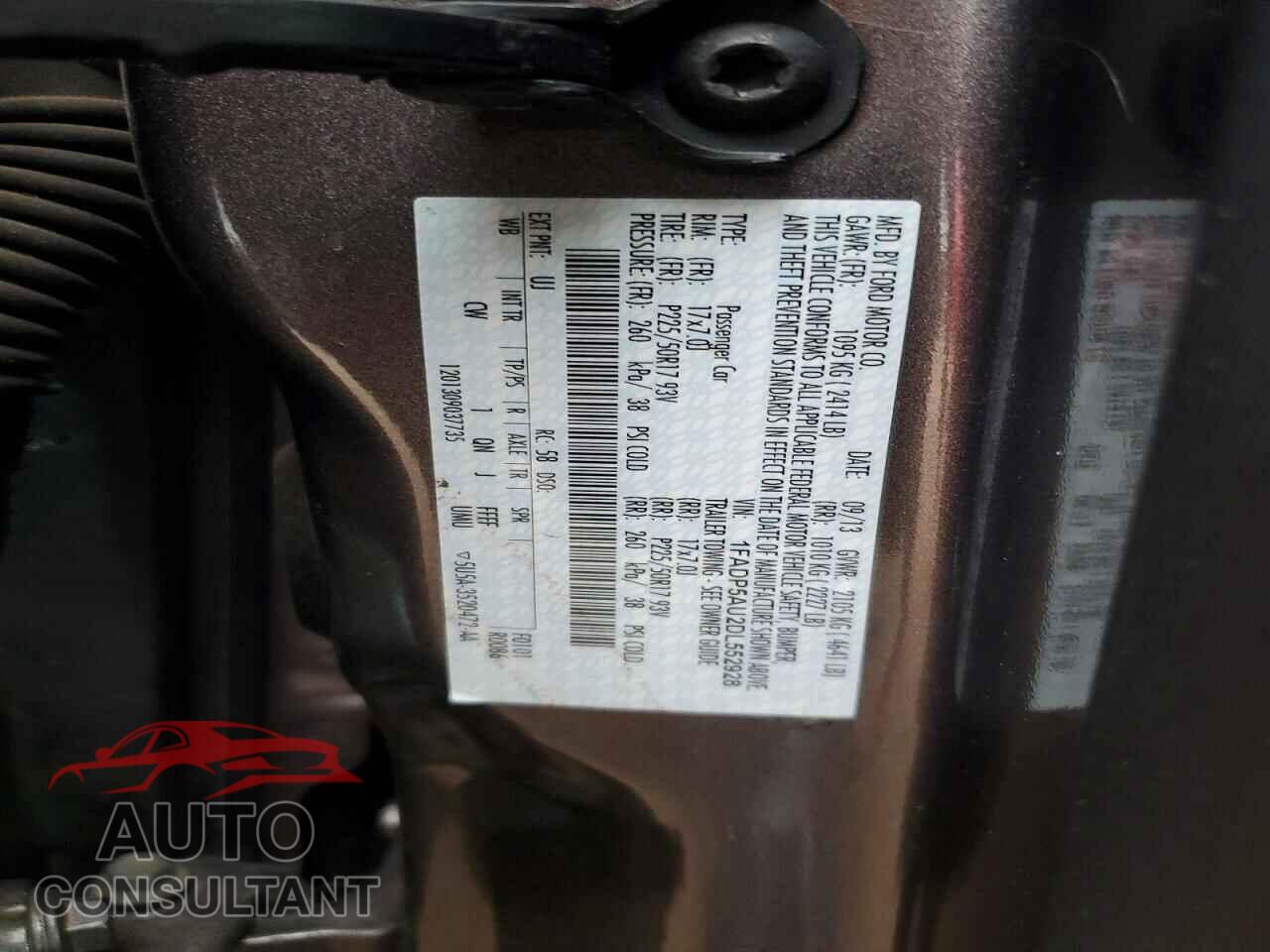 FORD CMAX 2013 - 1FADP5AU2DL552928