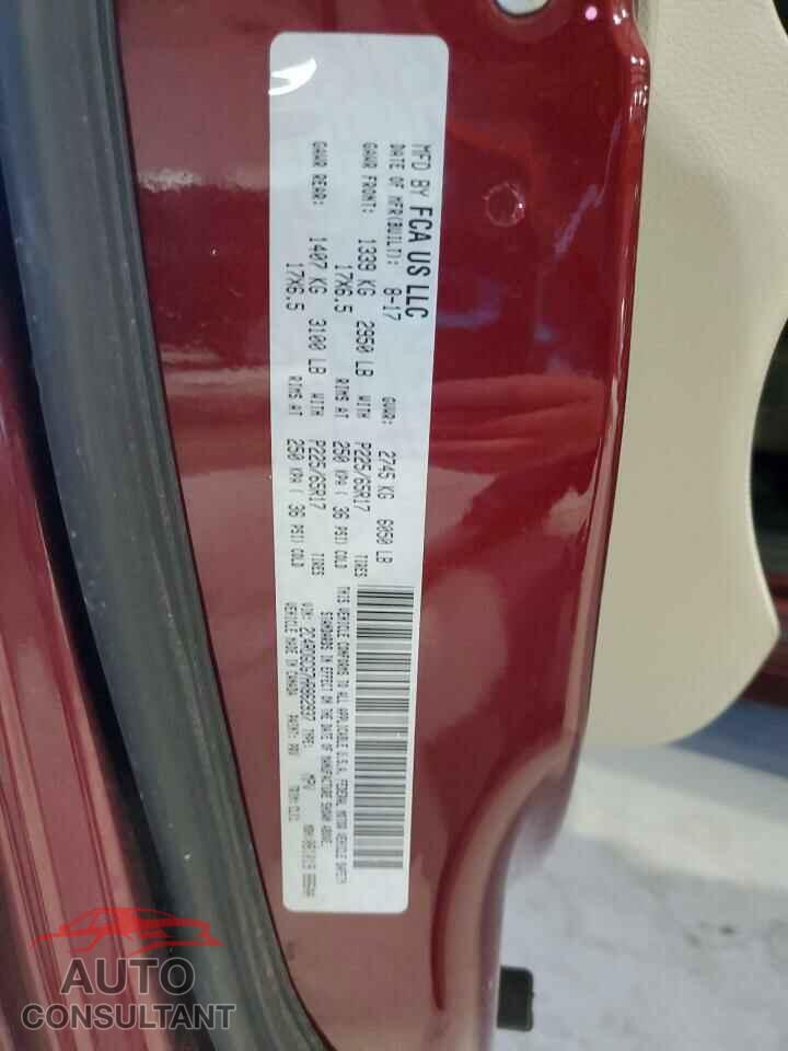 DODGE CARAVAN 2017 - 2C4RDGCG7HR862937