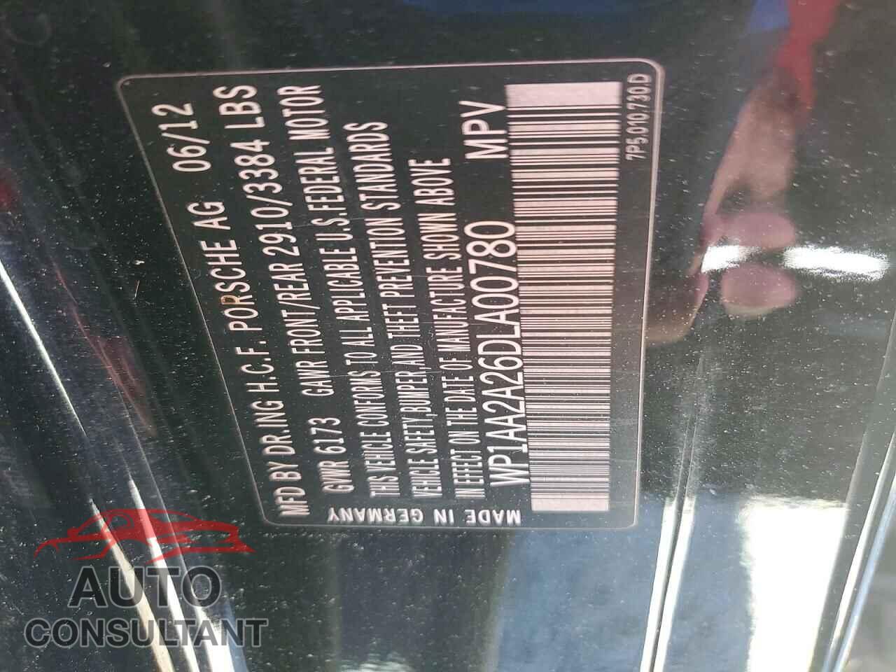 PORSCHE CAYENNE 2013 - WP1AA2A26DLA00780