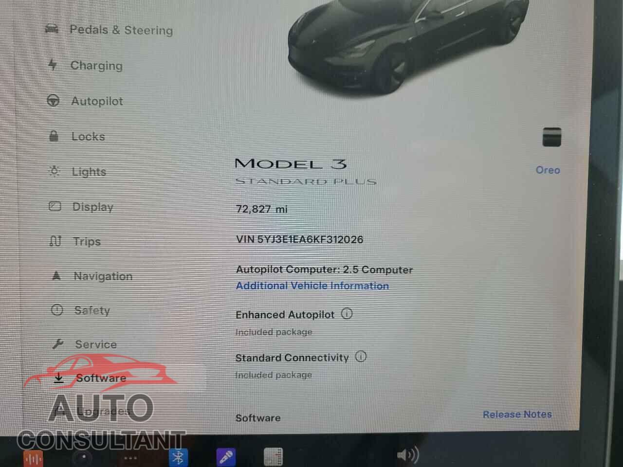 TESLA MODEL 3 2019 - 5YJ3E1EA6KF312026