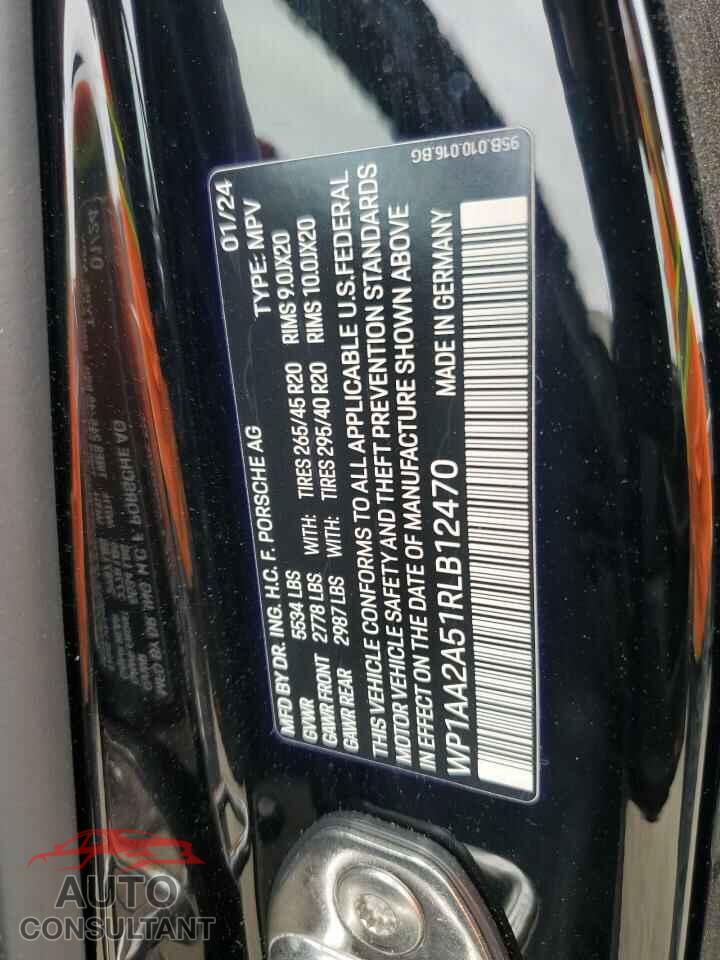 PORSCHE MACAN BASE 2024 - WP1AA2A51RLB12470
