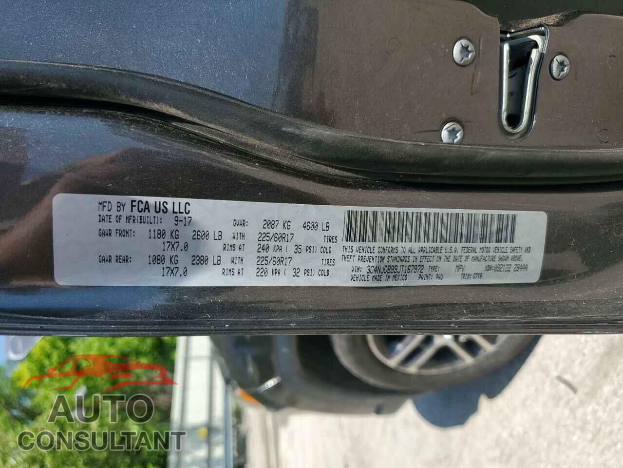 JEEP COMPASS 2018 - 3C4NJDBB9JT167972