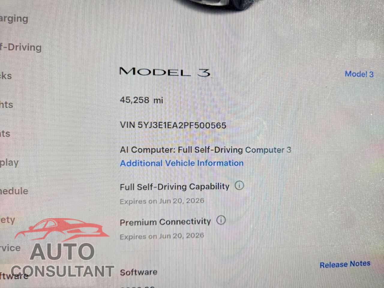 TESLA MODEL 3 2023 - 5YJ3E1EA2PF500565