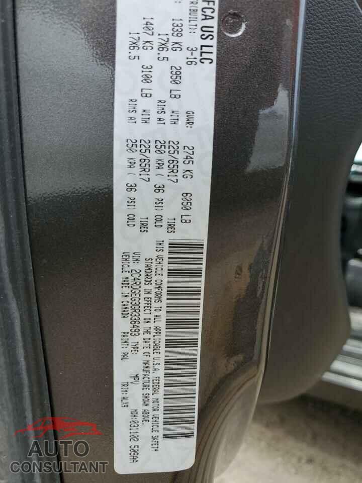 DODGE CARAVAN 2016 - 2C4RDGEG3GR336493