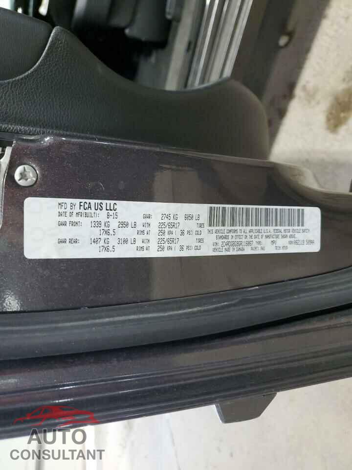 DODGE CARAVAN 2016 - 2C4RDGBG9GR116067