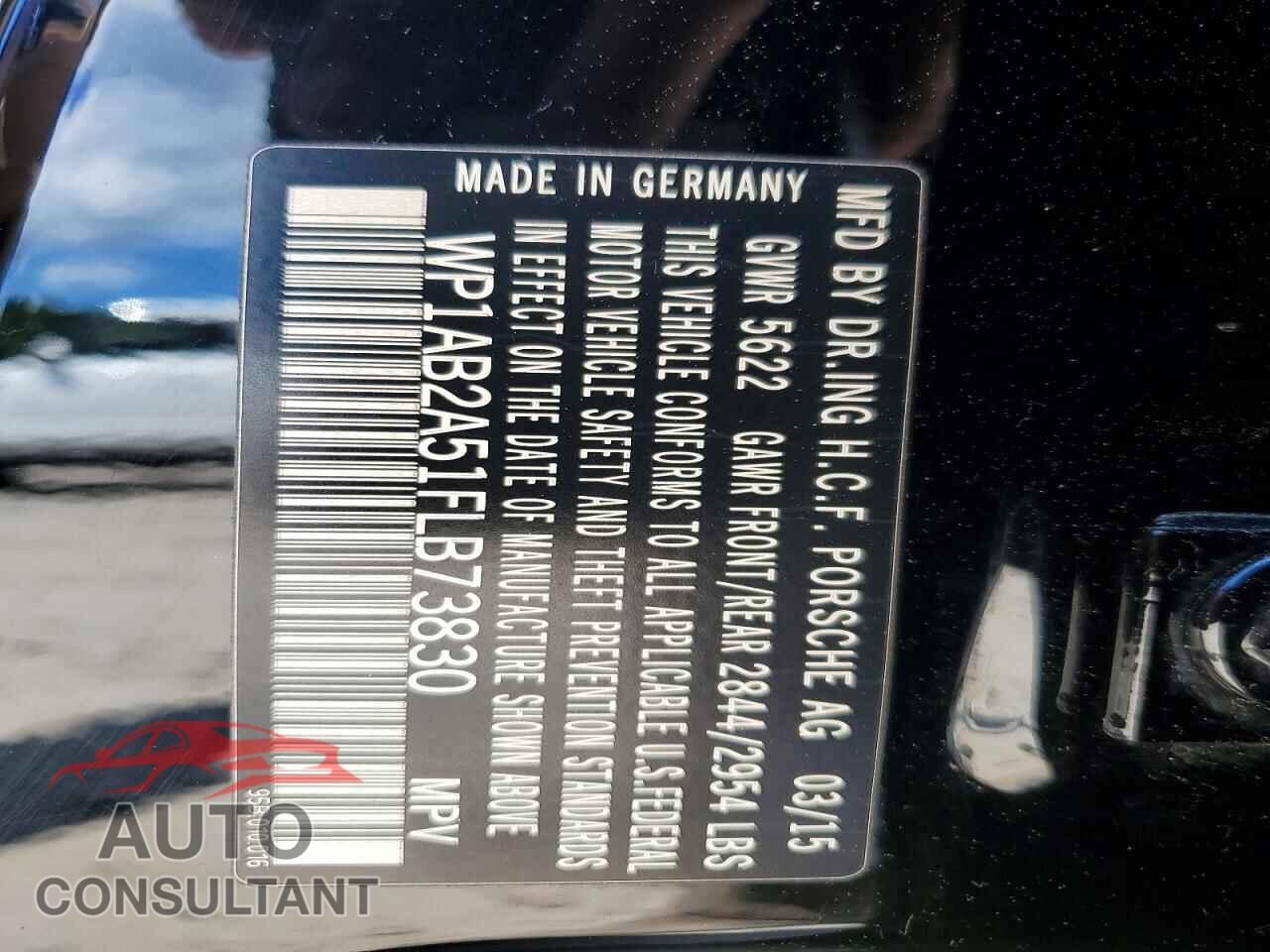 PORSCHE MACAN 2015 - WP1AB2A51FLB73830