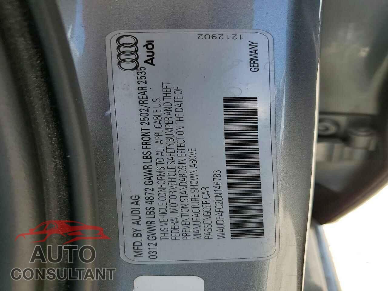 AUDI A6 2012 - WAUDFAFC2CN146783