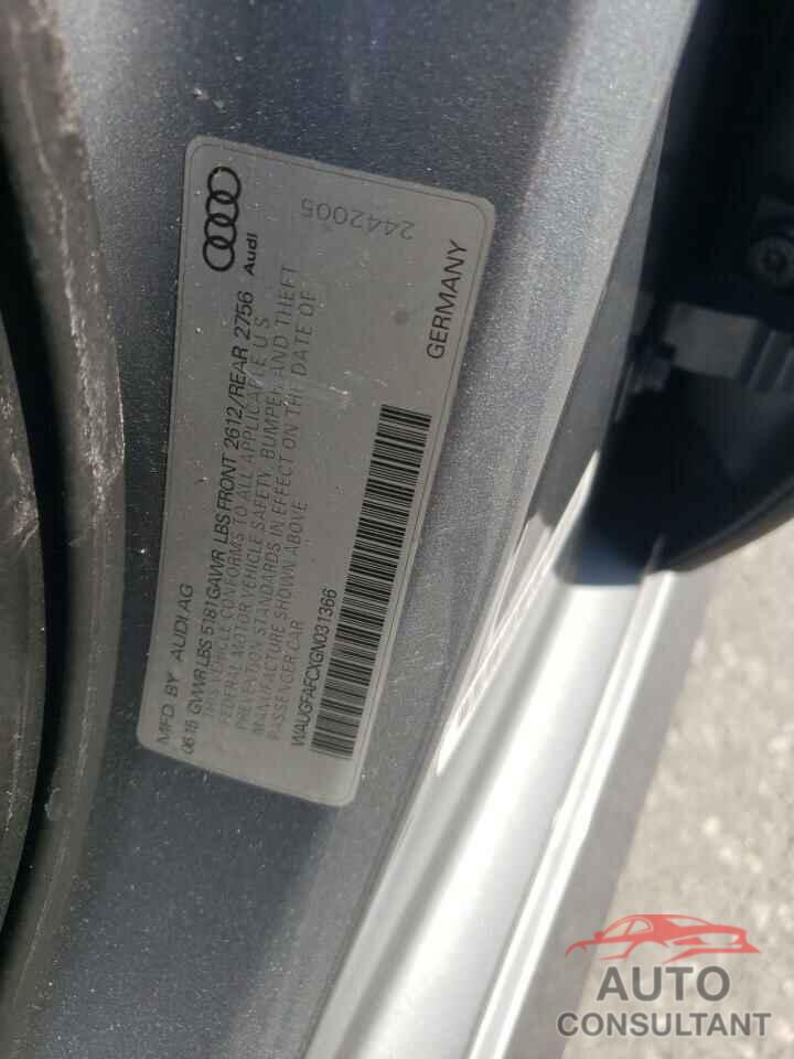 AUDI A6 2016 - WAUGFAFCXGN031366