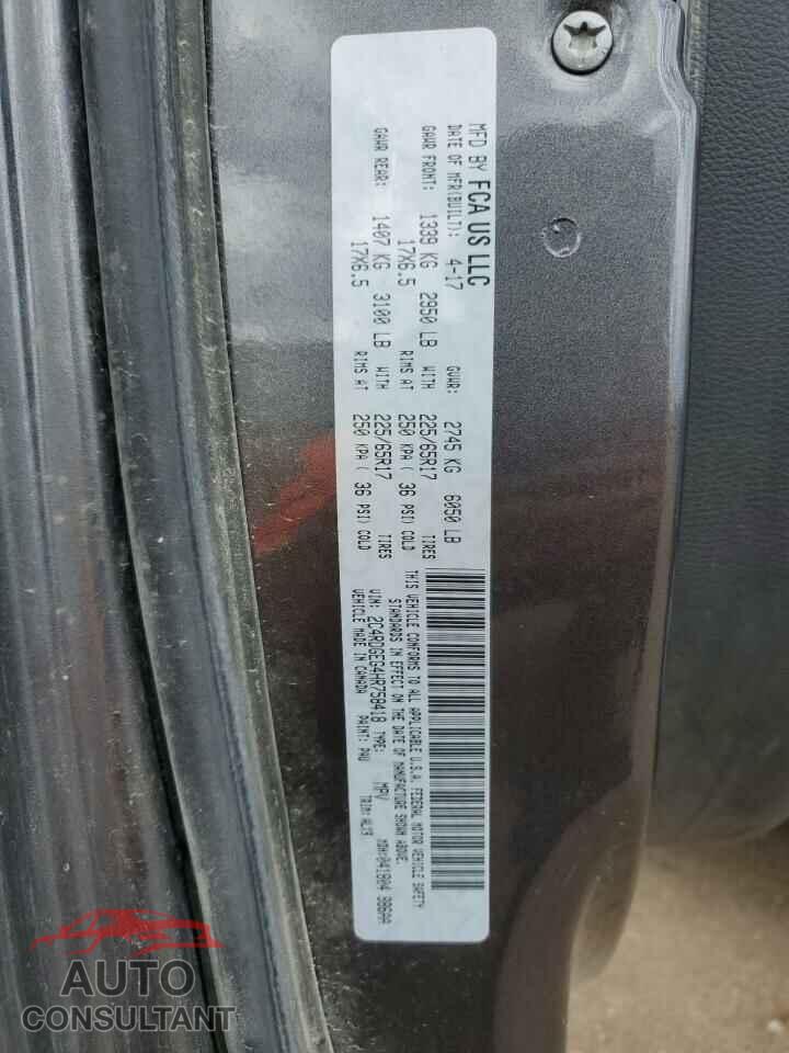 DODGE CARAVAN 2017 - 2C4RDGEG4HR758418