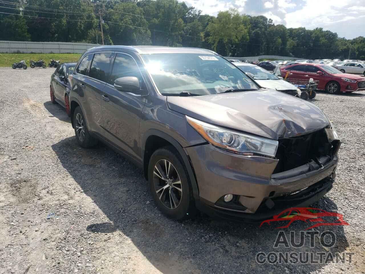 TOYOTA HIGHLANDER 2016 - 5TDJKRFH4GS265558