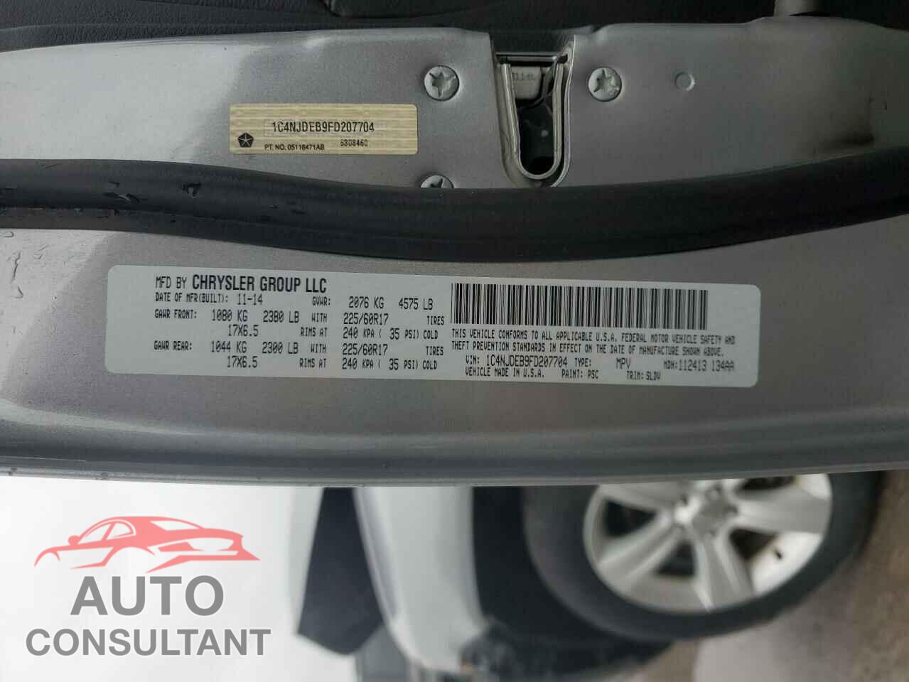JEEP COMPASS 2015 - 1C4NJDEB9FD207704