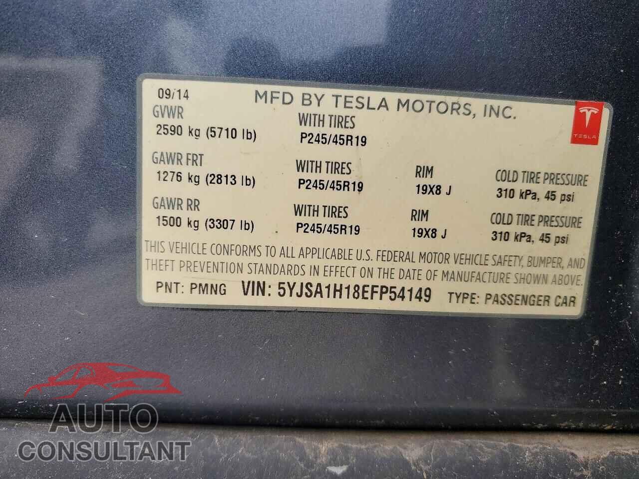 TESLA MODEL S 2014 - 5YJSA1H18EFP54149