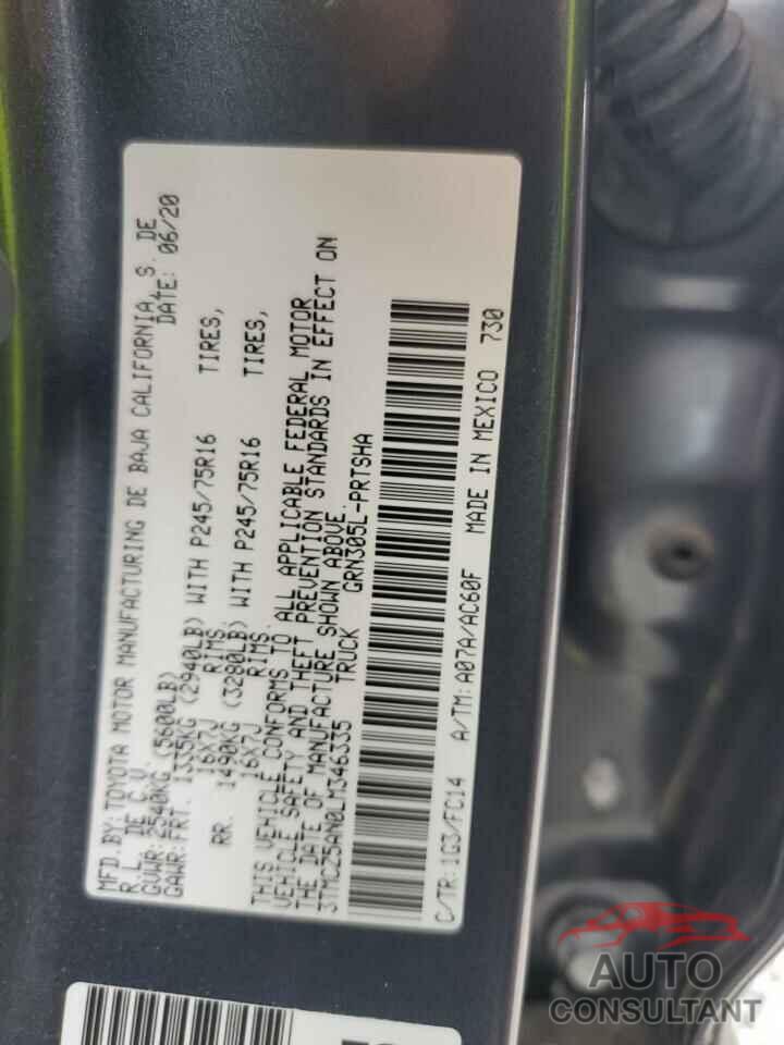 TOYOTA TACOMA 2020 - 3TMCZ5AN0LM346335