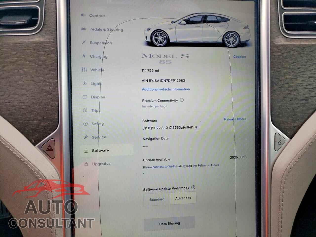 TESLA MODEL S 2013 - 5YJSA1DN7DFP12983