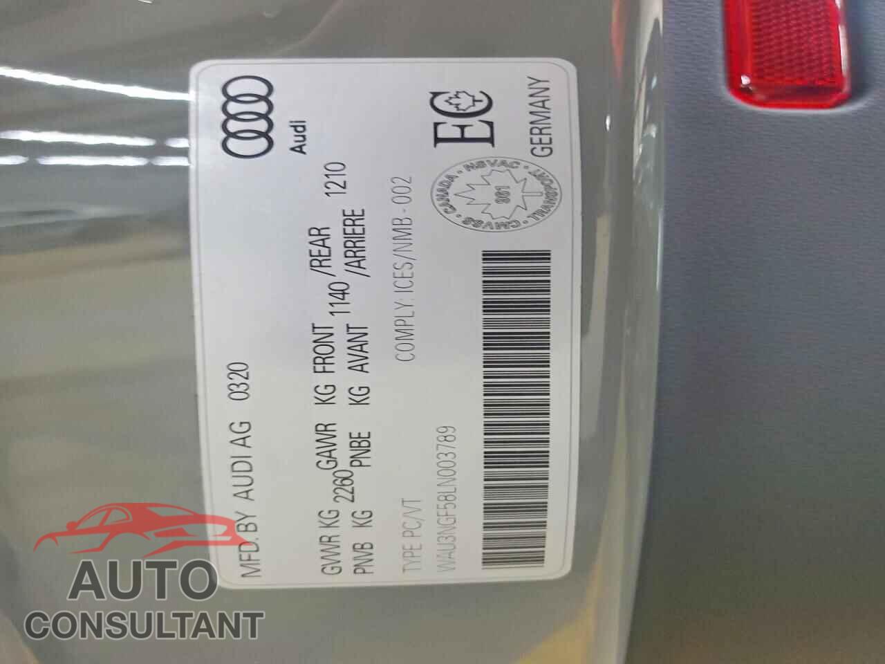 AUDI A5 2020 - WAU3NGF58LN003789