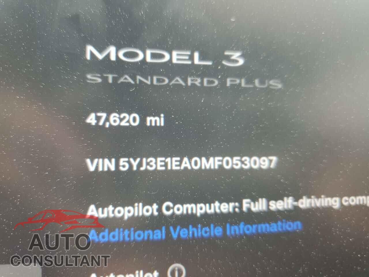 TESLA MODEL 3 2021 - 5YJ3E1EA0MF053097