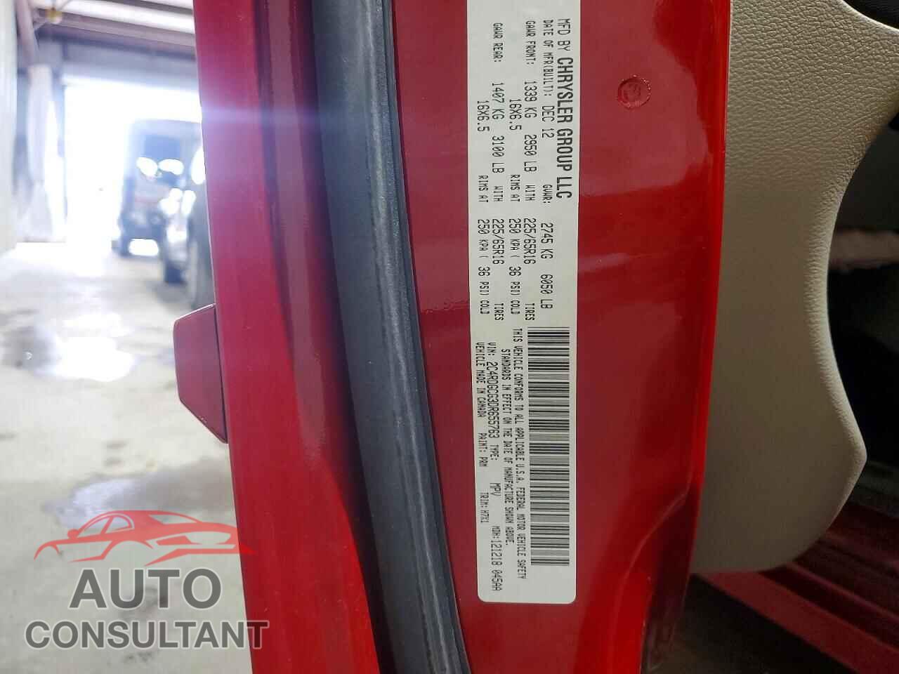DODGE CARAVAN 2013 - 2C4RDGCG3DR655763