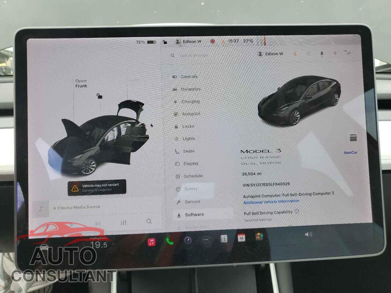 TESLA MODEL 3 2020 - 5YJ3E1EB5LF640029