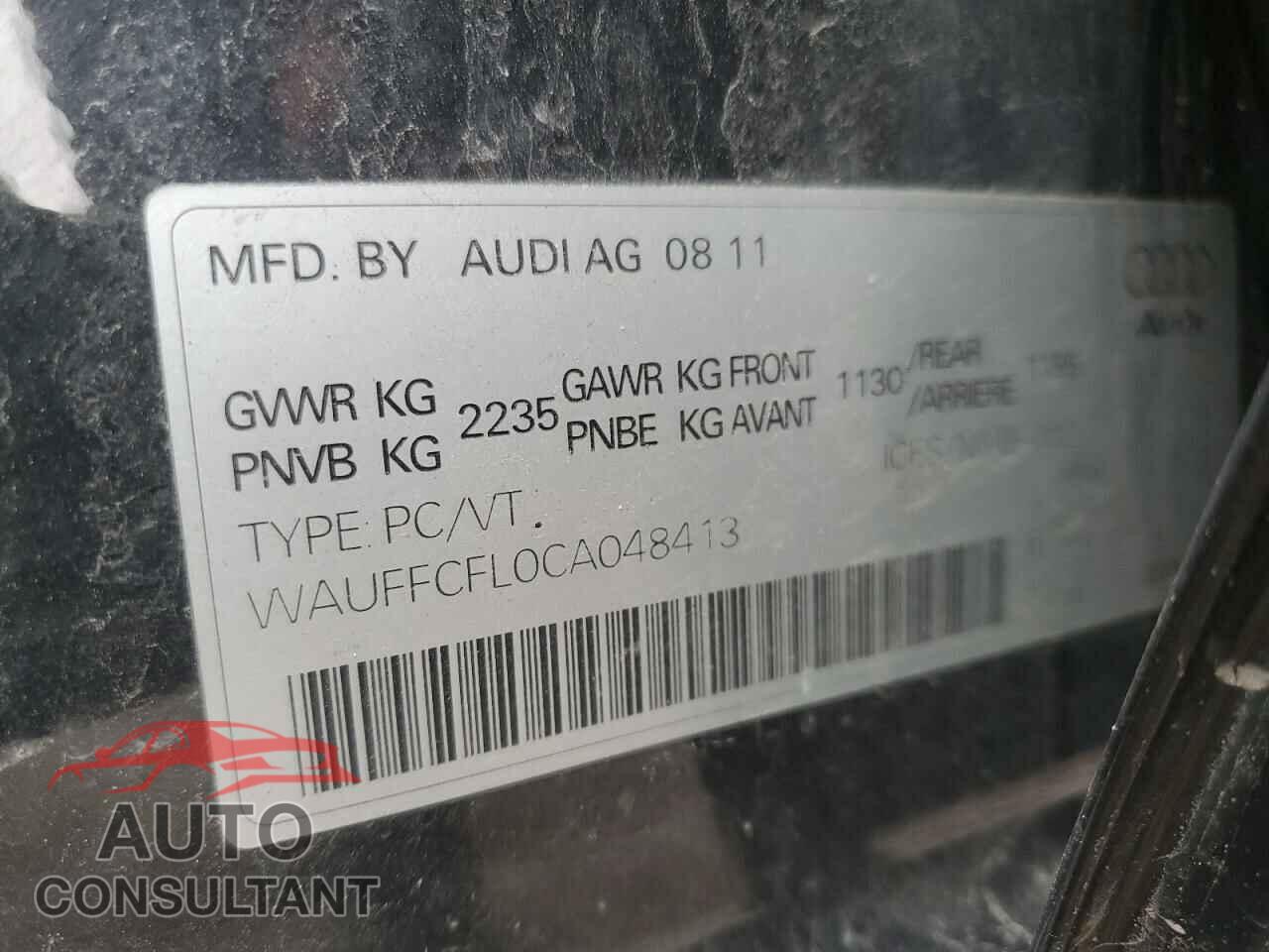 AUDI A4 2012 - WAUFFCFL0CA048413