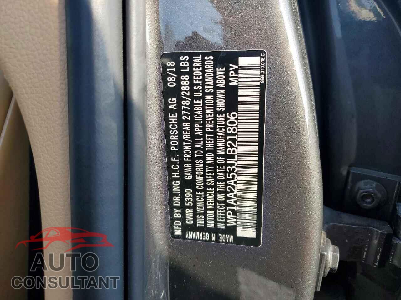 PORSCHE MACAN 2018 - WP1AA2A53JLB21806