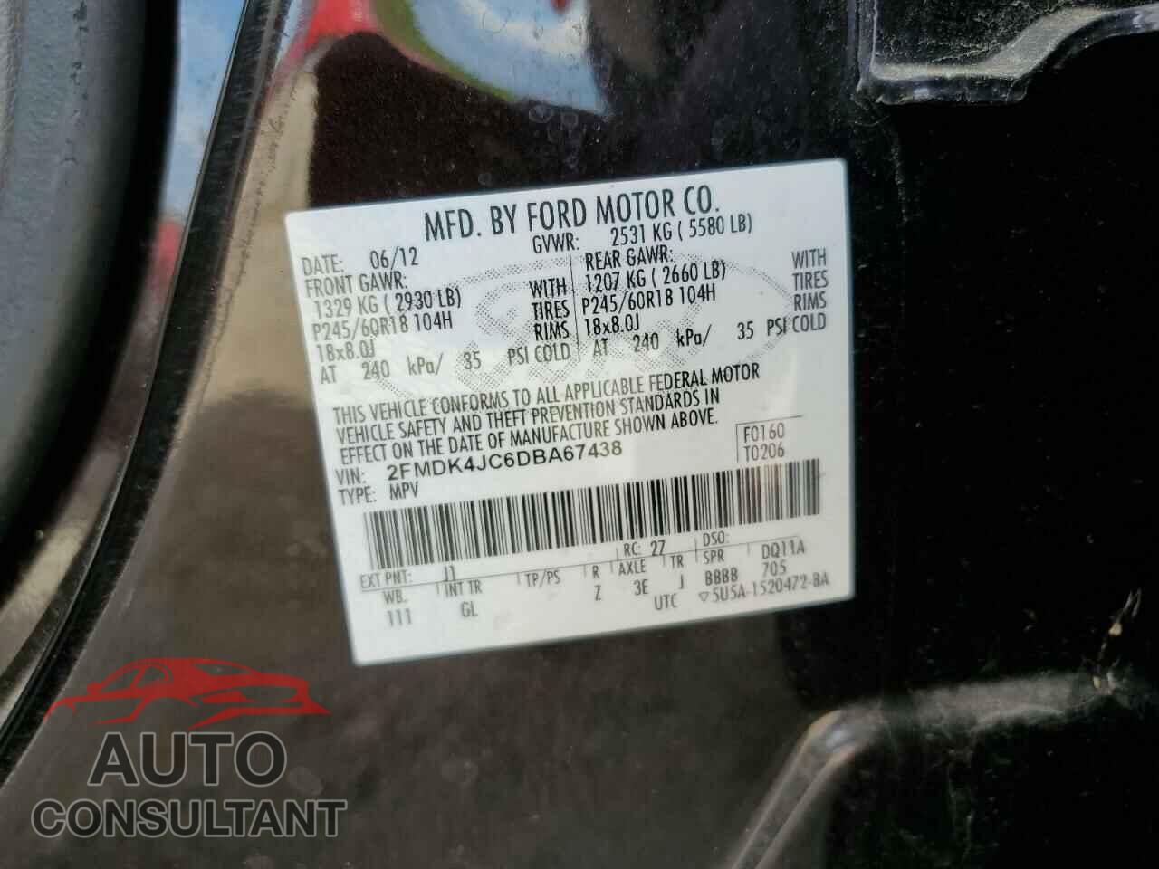 FORD EDGE 2013 - 2FMDK4JC6DBA67438